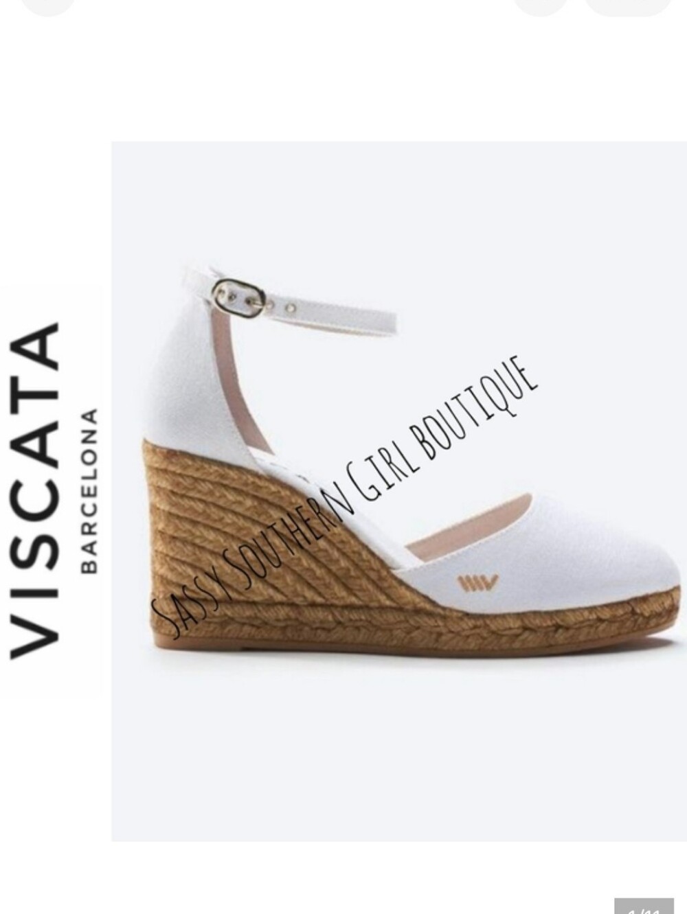 🆕⭐VISCATA Barcelona Limited Edition white wedge espadrille